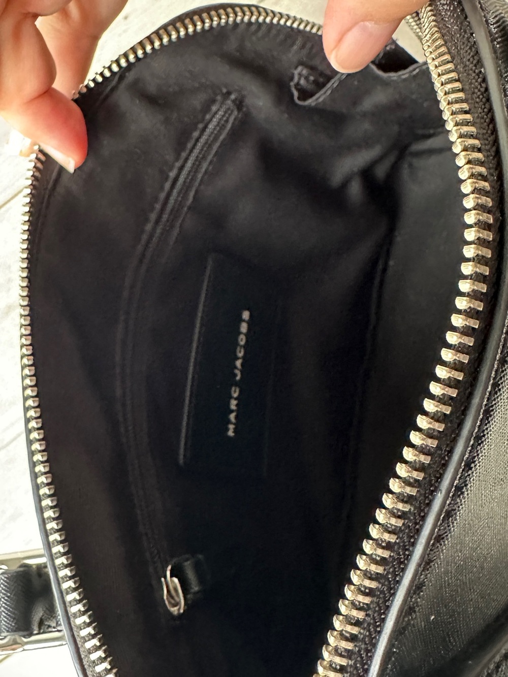 Marc Jacobs Black Leather Dome Satchel with Webbing Strap - Picture 7 of 9